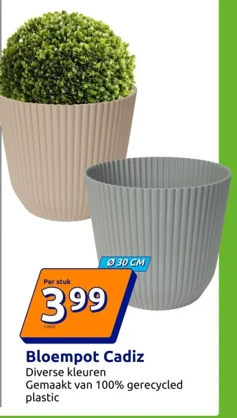 Promotie: Bloempot Cadiz