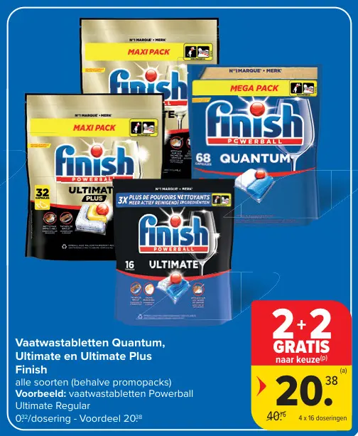 Promotie: Vaatwastabletten Quantum, Ultimate en Ultimate Plus