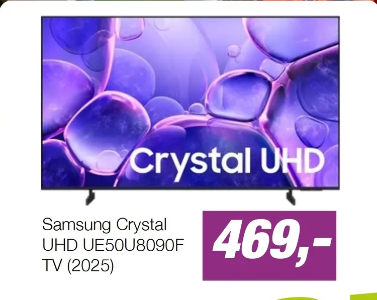 Aanbieding: Samsung Crystal UHD UE50U8090F TV (2025)