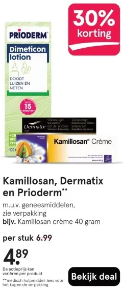 Aanbieding: Kamillosan, Dermatix en Prioderm