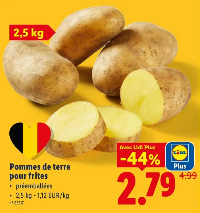 Offre: Pommes de terre pour frites