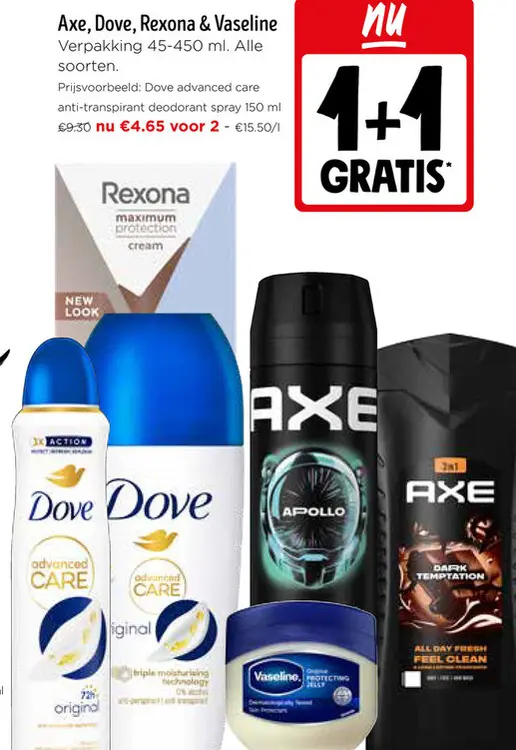 Promotie: Axe, Dove, Rexona & Vaseline