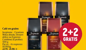 Offre: Café en grains Jacqmotte - Creations Moka abs