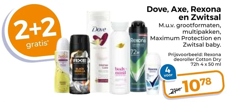 Aanbieding: Dove, Axe, Rexona en Zwitsal