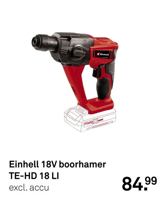Aanbieding: 18V boorhamer TE-HD 18 LI