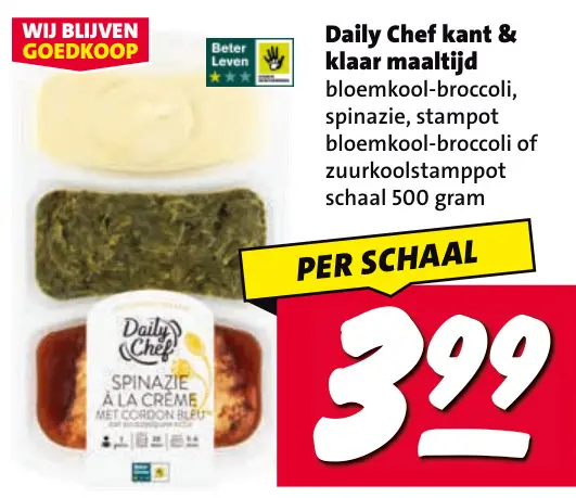 Aanbieding: Daily Chef kant & klaar maaltijd