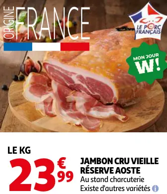 Promotie: Jambon cru vieille réserve aoste