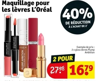 Offre: Maquillage pour les lèvres