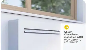 Offre: Monobloc climatiseur qlima sans unité extérieure wdh 229 ptc