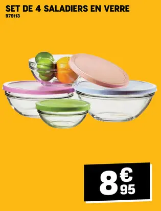 Offre: Set de saladiers en verre