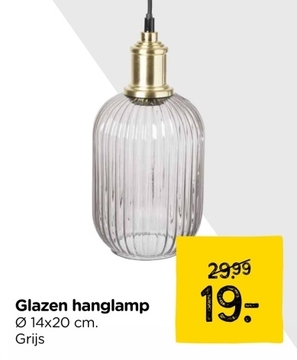 Aanbieding: Hanglamp glas - Ø14,5x20 cm