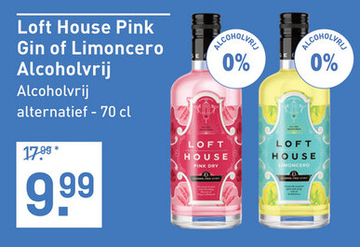 Aanbieding: Loft House Pink Gin of Limoncero Alcoholvrij