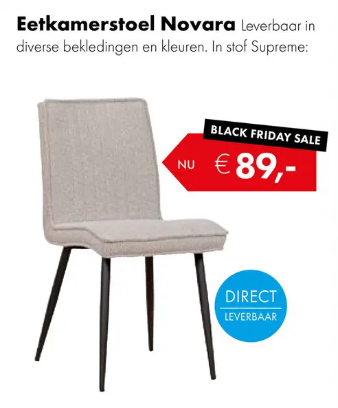 Aanbieding: Novara eetkamerstoel naturel