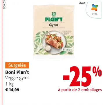 Offre: Boni Plan't Veggie gyros