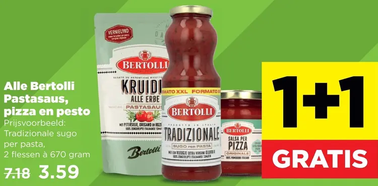 Aanbieding: Pastasaus, pizza en pesto