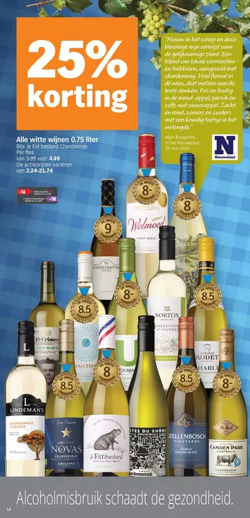Promotie: Alle witte wijnen 0.75 liter