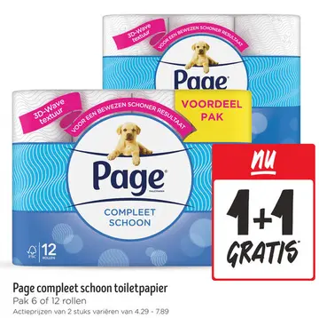 Aanbieding: Page compleet schoon toiletpapier
