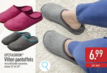 Aanbieding: Vilten pantoffels