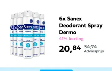 Aanbieding: Sanex Deodorant Spray Dermo