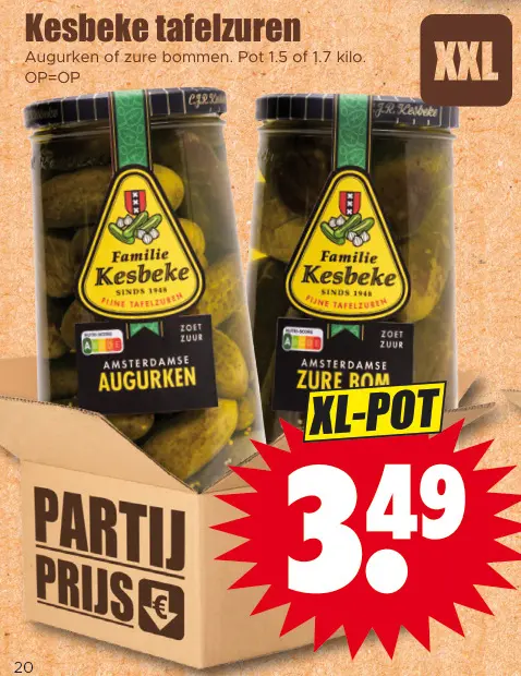 Aanbieding: Kesbeke tafelzuren