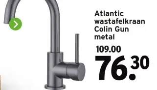 Aanbieding: wastafelkraan Colin Gun metal