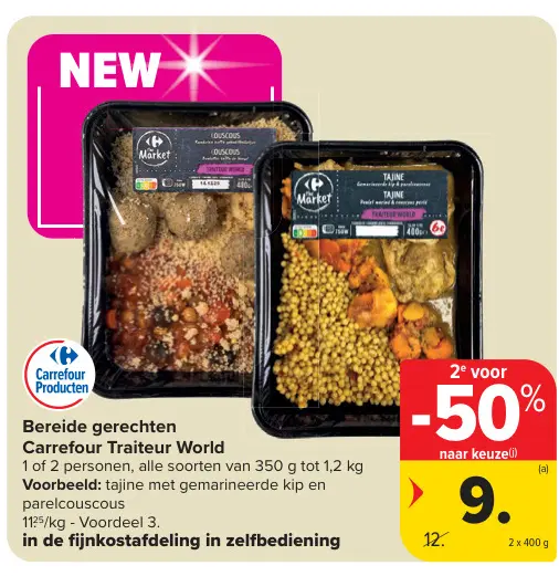 Promotie: Bereide gerechten Carrefour Traiteur World