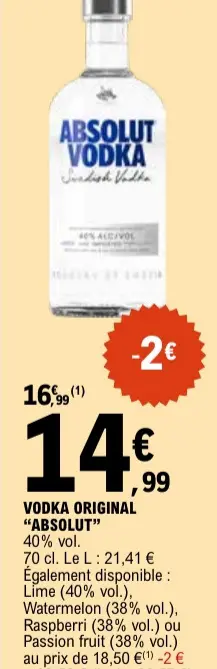 Promotie: Vodka original