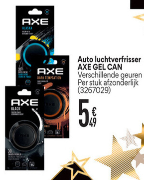 Aanbieding: Auto luchtverfrisser AXE GEL CAN