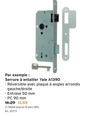 Offre: Serrure à entailler A1390