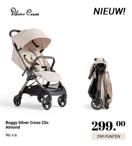 Aanbieding: Buggy Silver Cross Clic Almond