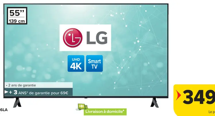 Offre: Téléviseur LED UHD 4K 55" 55NU800B6LA
