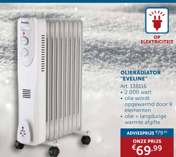 Aanbieding: OLIERADIATOR "EVELINE"