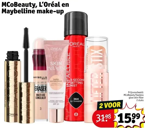 Aanbieding: MCoBeauty, L'Oréal en Maybelline make-up