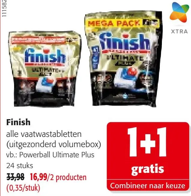 Promotie: Finish alle vaatwastabletten