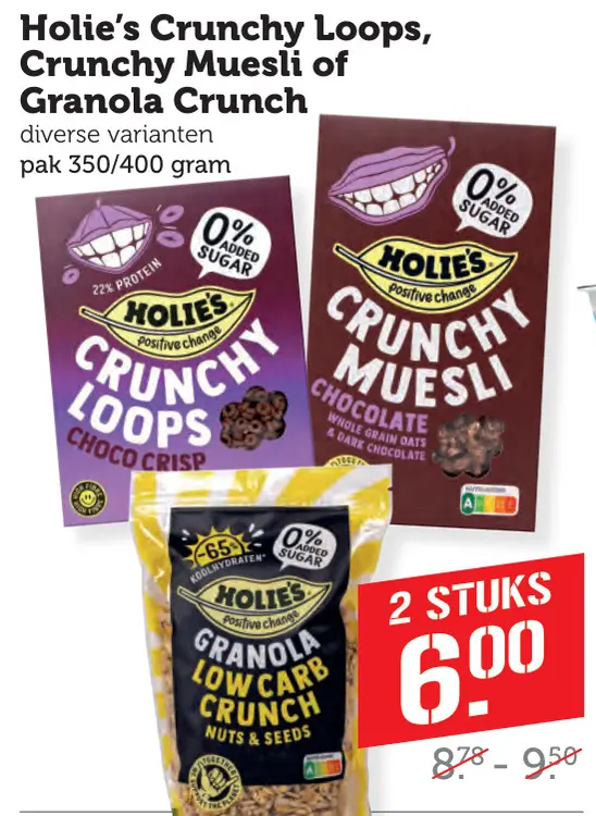 Aanbieding: Crunchy Loops, Crunchy Muesli of Granola Crunch