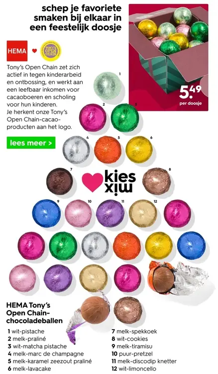 Aanbieding: Tony's Open Chain-chocoladeballen