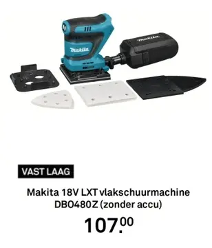 Aanbieding: Makita 18V LXT vlakschuurmachine DBO480Z (zon