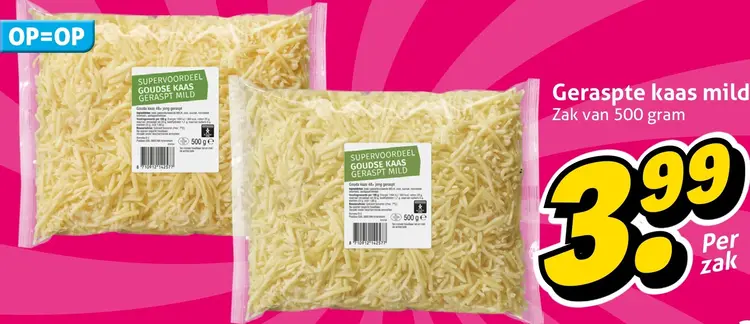Aanbieding: Geraspte kaas mild
