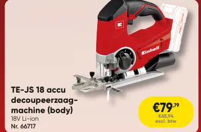 Promotie: TE-JS 18 accu decoupeerzaag-machine (body)
