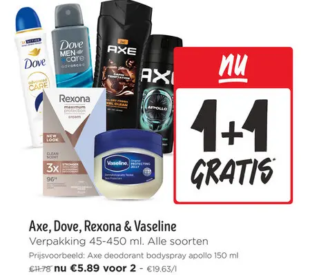 Promotie: Axe, Dove, Rexona & Vaseline