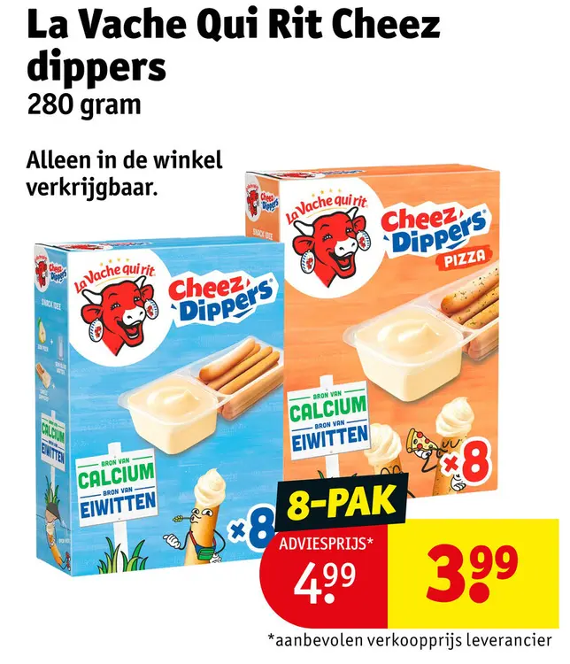 Aanbieding: La Vache Qui Rit Cheez dippers