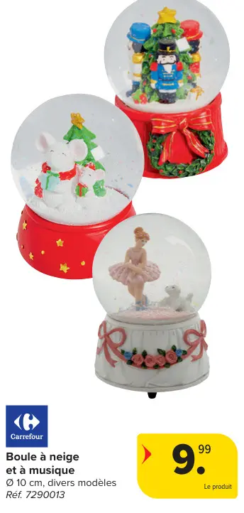 Offre: Boule à neige et à musique