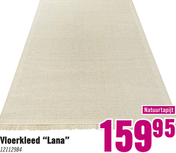 Aanbieding: Vloerkleed Lana wol crème 160x230cm