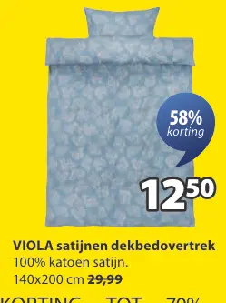 Aanbieding: VIOLA satijnen dekbedovertrek