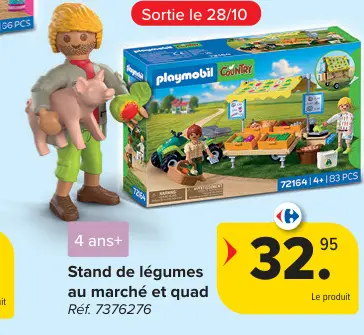 Offre: Stand de légumes au marché et quad