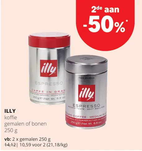 Promotie: Koffie gemalen of bonen