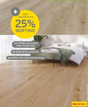 Aanbieding: op CanDo duurzame vloer Green Eco * MET PRAXIS PLUS 25% korting