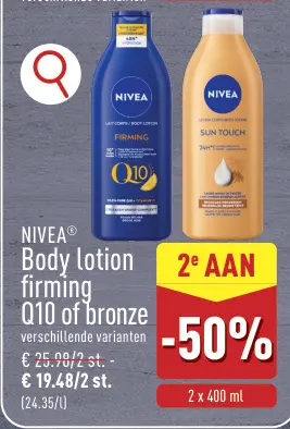 Promotie: Body lotion firming Q10 of bronze