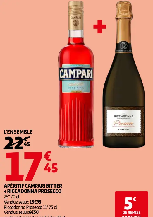 Promotie: Apéritif CAMPARI bitter + RICCADONNA prosecco