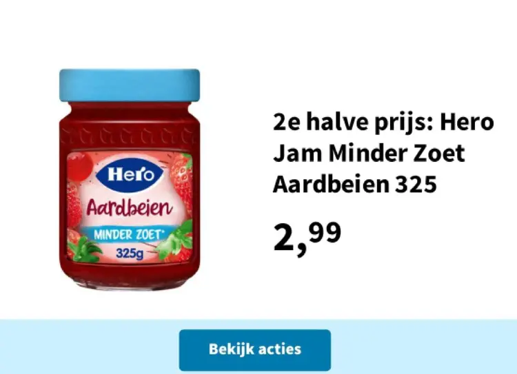 Aanbieding: Jam Minder Zoet Aardbeien